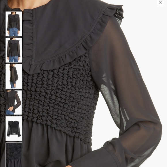 Ganni Phantom Ruffled Collar Blouse - Picture 4 of 14